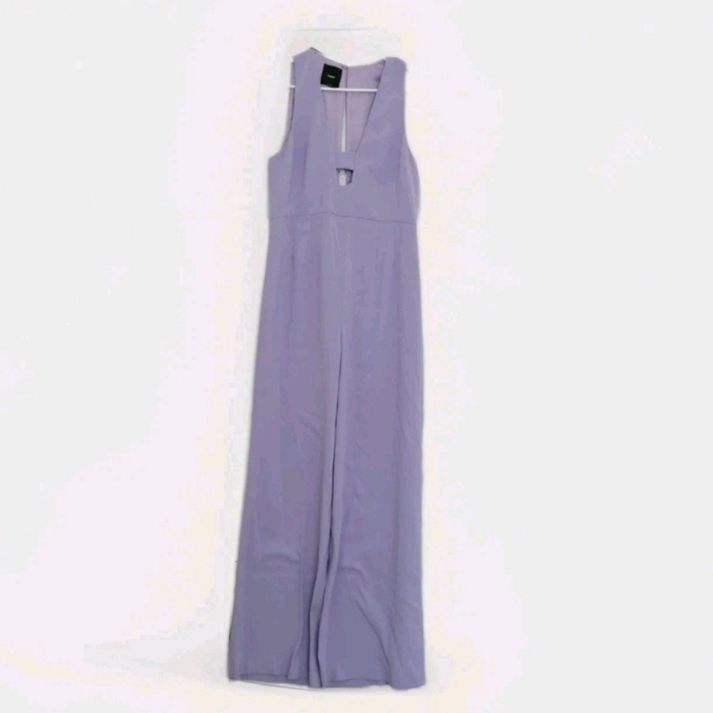 Pinko Lavender Vneck Sleeveless Wide-Leg Jumpsuit Size EU 44 / US Large